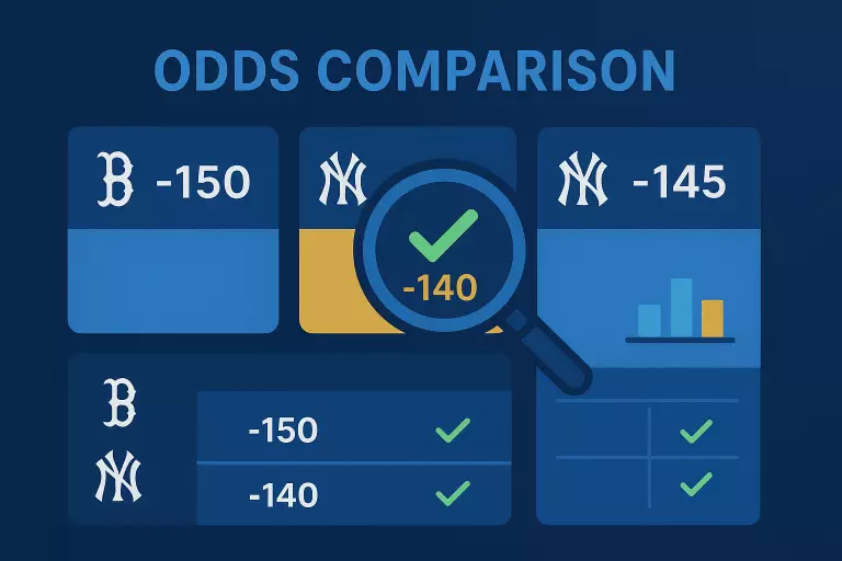 Comparación de cuotas entre diferentes casas de apuestas para partidos MLB