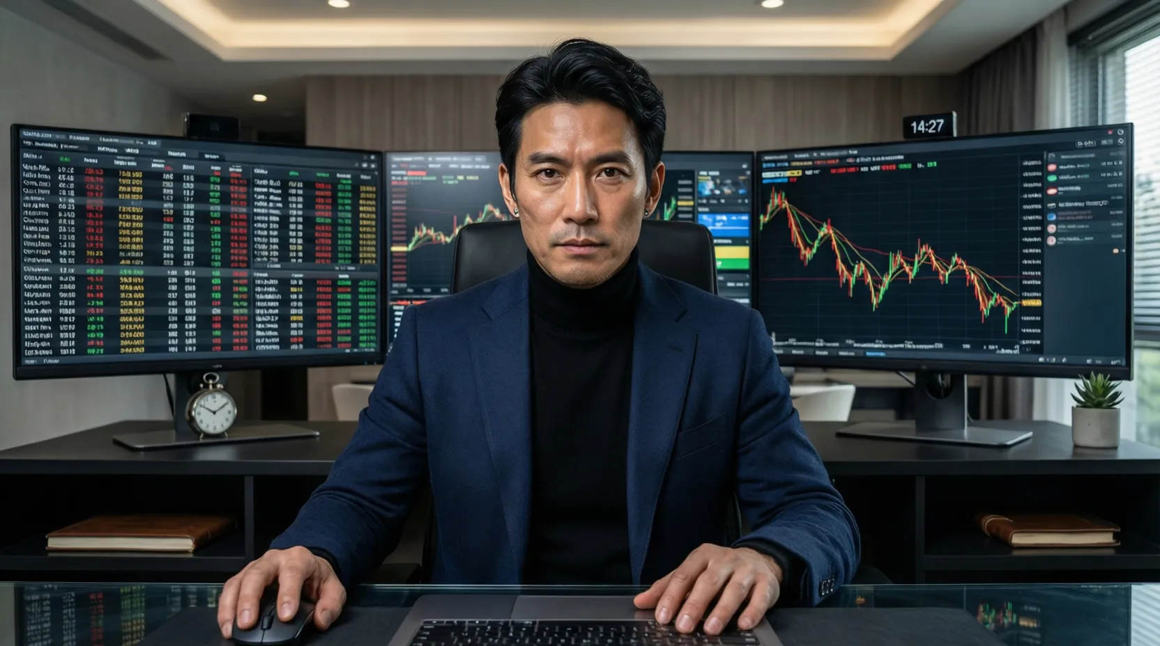 Apostador experimentado monitoreando múltiples líneas de béisbol en pantallas